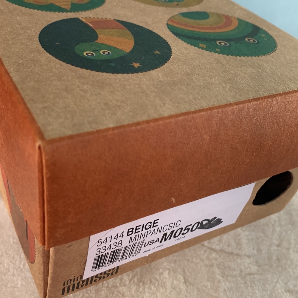 NWT Mini Melissa Panc Sand + Isab Capeto Sandal 5 Creamy Beige New in Box - Picture 10 of 11